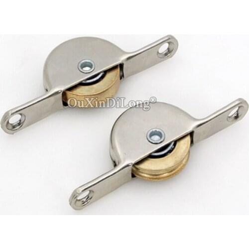 Brand New 10PCS Sliding Door Rollers Cupboard Wardrobe Cabinet Door Rollers Window Copper Wheels Pulleys Runners