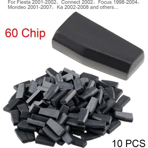 10pcs Blank 4D60 ID60 Carbon Chip Car Key Transponder Chip Fit for Fiesta 2001-2002 Focus 1998-2004 Ka 2002-2008 Connect 2002