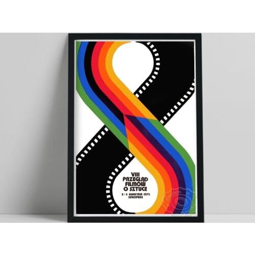 1975 Polish Film Festival Print Poster, Viii Przeglad Filmow O Sztuce 2-5 Hwietnin 1975 Zakopane Art Prints, Minimalism Decor