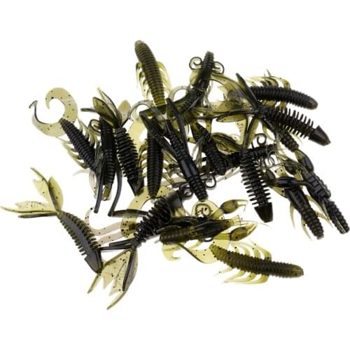 20pcs Silicone Soft Fishing Lures Shrimp Fishing Bait ,Reusable and Long-term Preserved