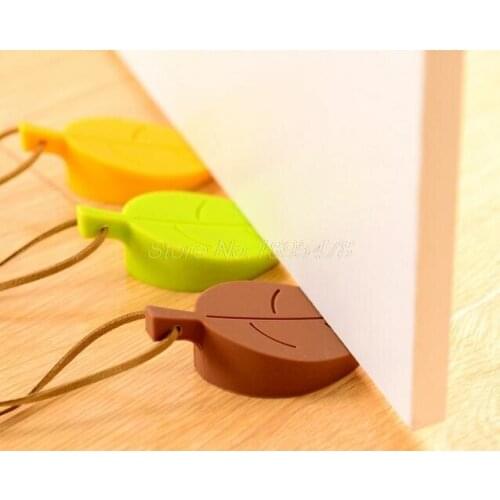 200PCS Silicone Rubber Door Stopper Cute Autumn Leaf Style Finger Safety Protection Wedge Kid Baby Safe Doorways