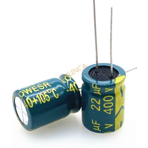 5pcs/lot 22UF high frequency low impedance 400V22UF aluminum electrolytic capacitor size 13*17 T22 20