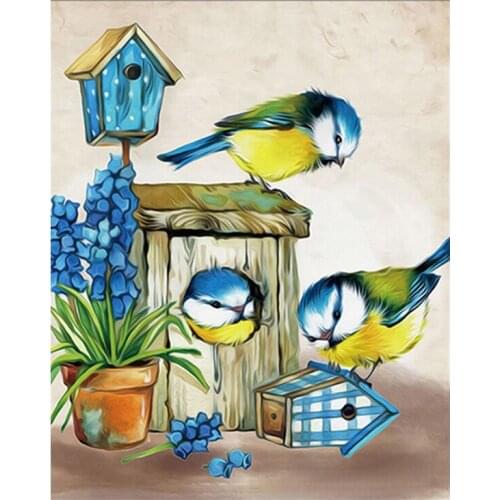 5D DIY Diamond painting Chinese painting birds Diamond Embroidery Full Cross Stitch Rhinestone Mosaic Home Decor Handmade Gift