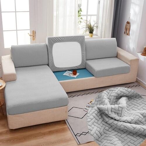 XAXA Thicken Solid Color Sofa Cushion Cover Elastic Chair Couch Protective Slipcover 1/2/34 Seat Sofa Covers For Living Room