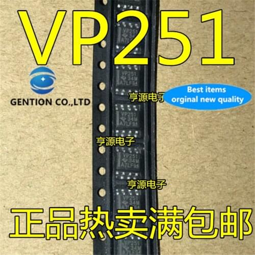 10Pcs SN65HVD251 SN65HVD251DR Silkscreen VP251 SOP8 interface chip in stock 100% new and original