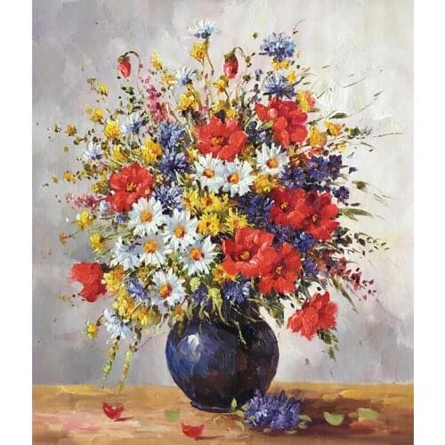 Oil Floral Diamond Painting Round Full Drill Gerbera Flower Case Red Nouveaute DIY Mosaic Embroidery 5D Cross Stitch Home Decor