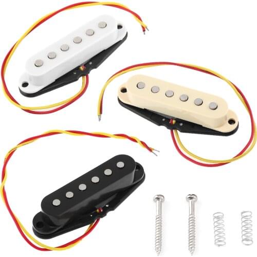 Ceramic Single Coil Sound Pickups for ST SQ 6 Strings Electric Guitars Harmonious with White / Black / Beige Colors