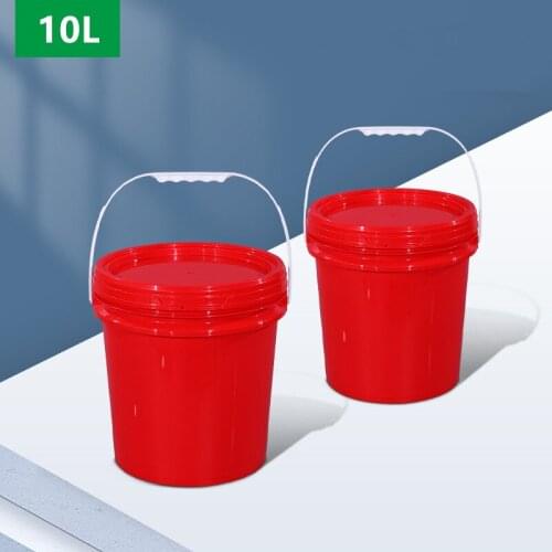 Empty 10L Plastic Bucket with Lid PP Material Round Refillable Storage Container Food Grade Home Cleaning Tool