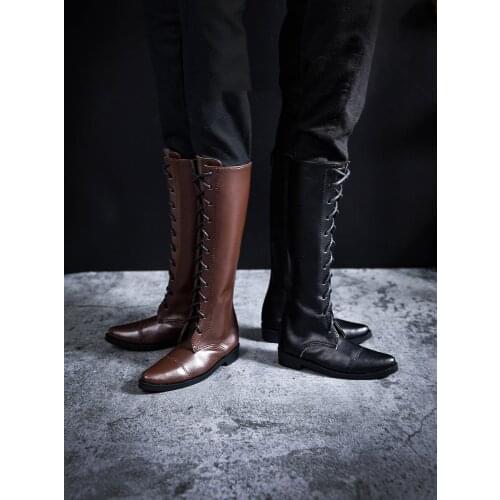 BJD Doll shoes suitable for 1-3 1-4 foundation pointed retro boots Brown black doll accessories