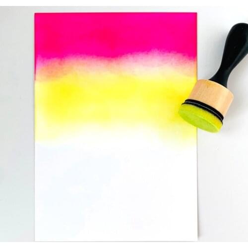 Mini Ink Blending Handle Tools with Round Foams for DIY Scrapbooking Crafts Apply Inks and Paints Through Stencils Photos Albums