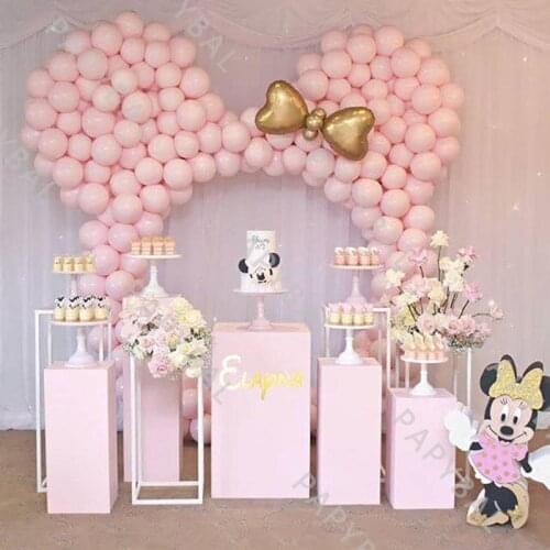 208pcs Disney Minnie Mouse Arch Garland Kits Balloons Set For Birthday Wedding Pink Baby Shower Anniversary DIY Globos Kids Gift