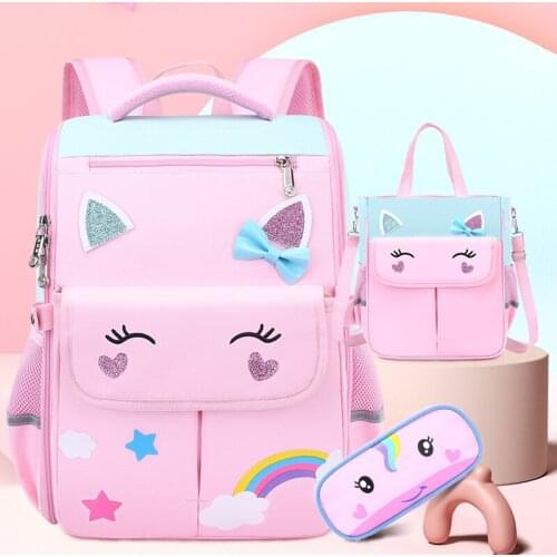 Girls' backpack Primary School Bag backpacks for children kids bag Orthopedic School backpack 1 grade Cute Backpack Schoolbag