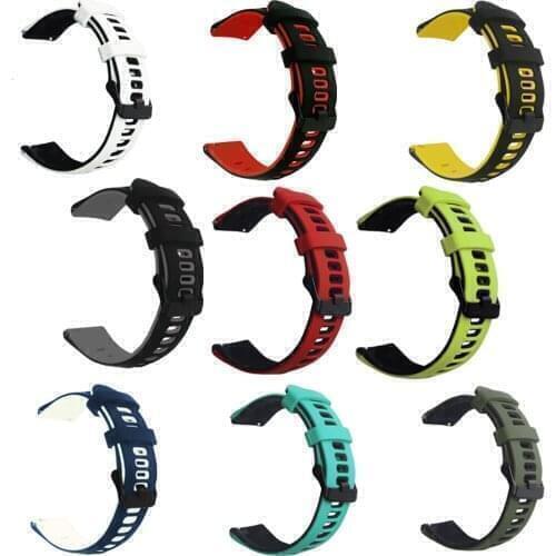 22mm Silicone Watchband For Huami Amazfit GTR 2 GTR 47mm Accessories Sport Strap For Amazfit Stratos 2 2S 3 Wristband Bracelet