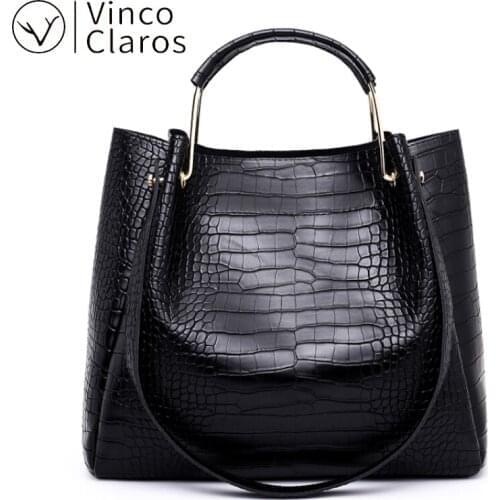 Luxury Leather Alligator Handbags Women Bags Set Designer Large Hand Bags Shoulder Bags Purses Wallet Carteras Para Mujer Hombro