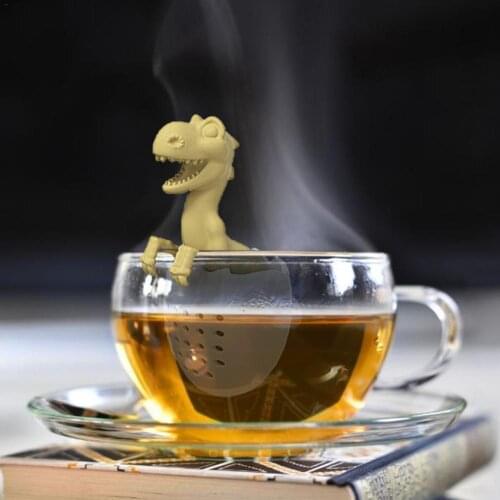 Hatched Dinosaur Silicone Tea Infuser Leaf Strainer Filter Diffuser Drink Tool