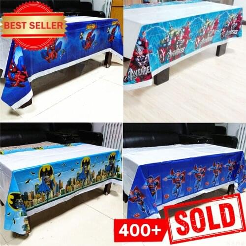 Superhero Party Supplies Avenger Spiderman Superman Tablecloth Baby Shower Table Cover Kids Birthday Party Decoration