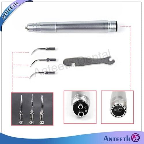 Dental Supplies Surgical Hygienist Sonic Borden Midwest 2/4 Holes Air Scaler Handpiece With 3 Tips G1 G2 G4