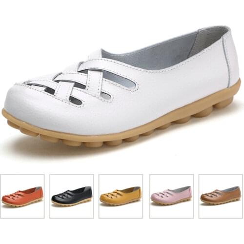 Women Flats Genuine Leather Shoes Woman Loafers Women Oxford Shoes Soft Leather Moccasins Casual Flat Shoes Female Chaussures
