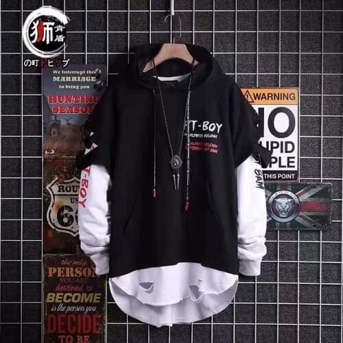 Spring Autumn 2021 Skateboard Casual New MenS Hip HOP Punk Hoodies Sweatshirts Streetwear One Piece Brand Black Fashion Clothe