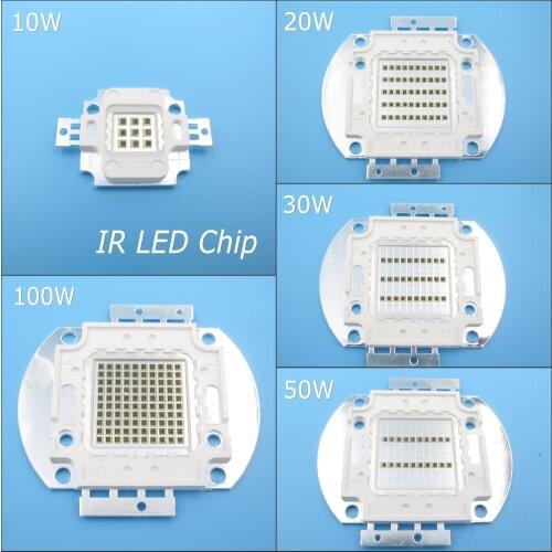 High Quality 730nm - 740nm IR LED Bulb Chip 10W 20W 30W 50W 100W LED Lamp Epileds for Detecting Sensor Laser Flashlight