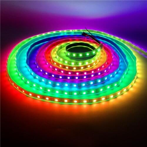 WS2811 5050 SMD RGB Pixels LED Strip Light 60leds/m Addressable Programmable 0.5m 1m 2m 3m 4m 5m 12V Full Color LED Tape Lamp