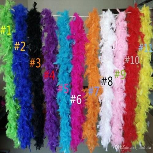 White Feather Boas Turkey Feather Boa Large Chandelle Marabou Feather Boa Wedding Ceremony Boas White Pink Orange Yellow Red Gre