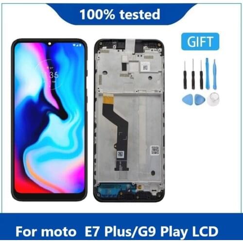 Original For Motolola MOTO E7 Plus LCD Display XT2081-1 Display Touch Screen LCD Digiziter Assembly For Moto G9 Play LCD Display