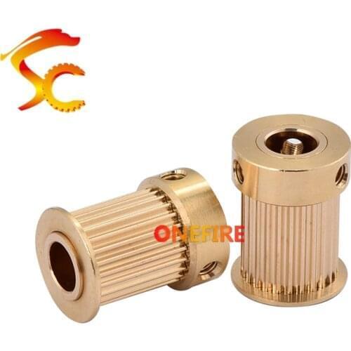 2PCS Copper and aluminium alloy 2GT 25 teeth Timing Pulley Bore 8mm for belt width 15mm equipment Engraving Machine Accessories