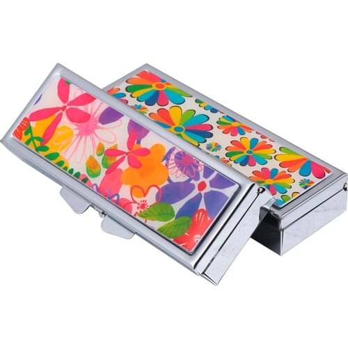 2Pcs Pill Boxes Daily Weekly Stainless Steel Pill Cases Medicine Planner Pill Organizers