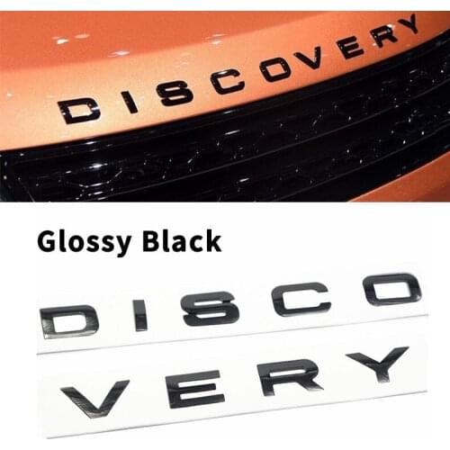 3D Letter DISCOVERY Car Rear Front Badge Emblem Decal Sticker for Land Rover Front Hood Rear Trunk