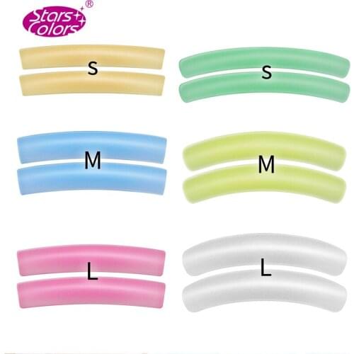 50 bags (300 pairs) 6 different Colors Flat&Curl Lashes Patch Can Use again Silicone Perm Pads Lash Lift Stickers Cilia Tools