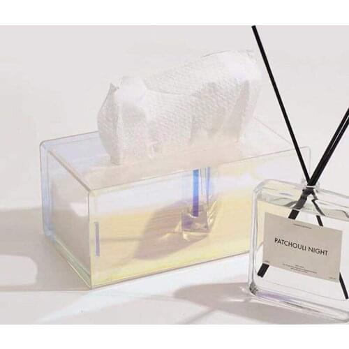 Коробка для салфеток Extracting Papers Box Dazzle Acrylic Tissue Boxes Nordic Magic Color Minimalist Pearl Gloss Paper Case
