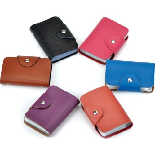 PU Leather Card Holder Card For Case Business Men Women Credit Passport Card Bag ID Passport Card Wallet Bank Card Bag