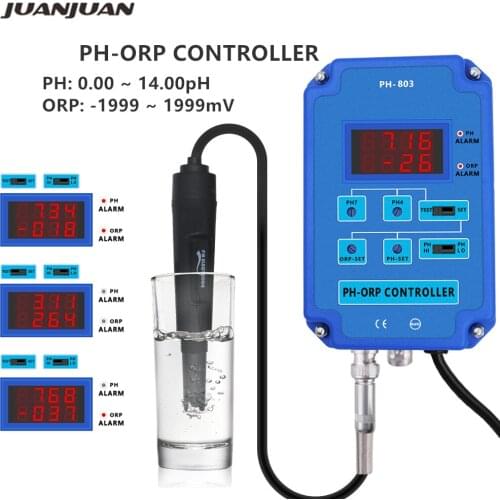 Digital 2 in 1 PH ORP Redox Controller Monitor Water Quality Monitor Tester BNC Type Probe Replaceable Electrode 40%off