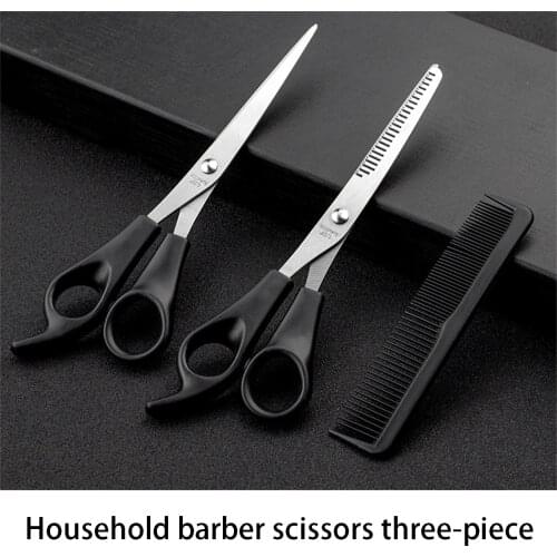 Home Hairdressing Scissors Thinning Barber Scissors Hairdressing Scissors Flat Tooth Scissors Comb 3pcs Set Hair Styling Tools
