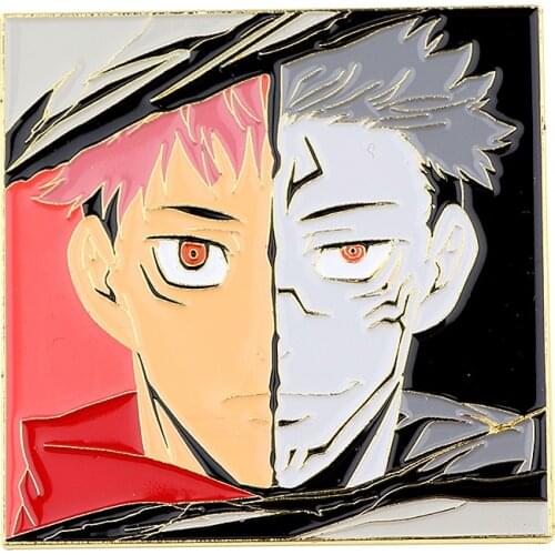 LT890 Japanese Anime Jujutsu Kaisen Manga Icons Enamel Pin Badge Cartoons Collar Lapel Pin for Backpack Decoration Jewelry Gifts