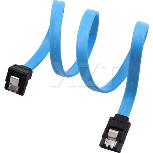 AT Newest 45CM Fast Speed Straight Right Angle 6Gbps SATA 3.0 Cable 6GB/s SATA III SATA 3 Cable Flat Data Cord for HDD SSD