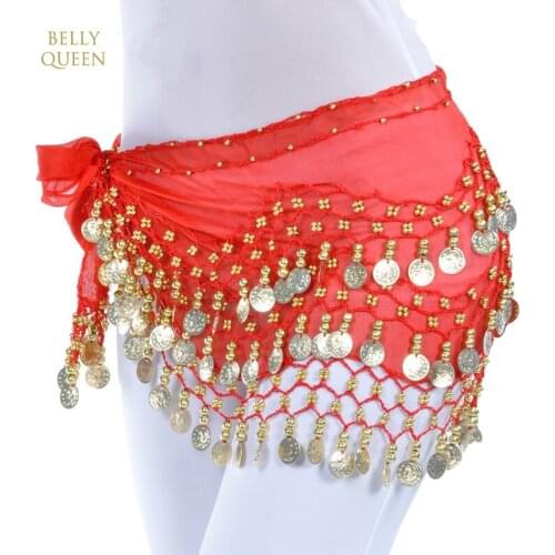 2020 New Style Belly Dance Costume Costume Indian Dance Belt Waist Chain Hip Scarf Belly Dance Costumes Mesh Sequins Coin Belt