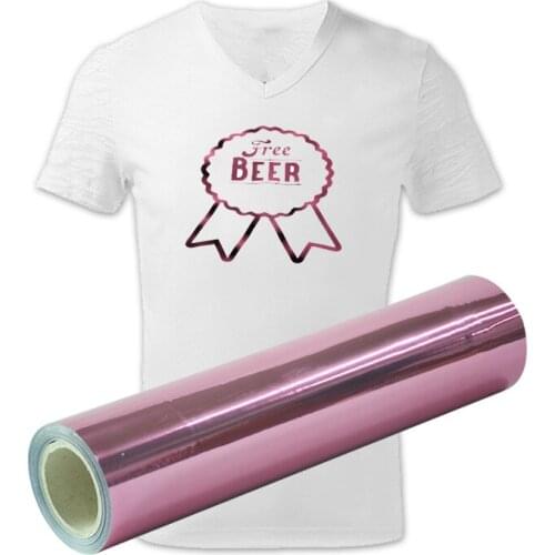 Metallic Heat transfer vinyl pink foil vinyl roll iron on transfer HTV tshirts vinyl heat press easy weed cut vinyl decor film