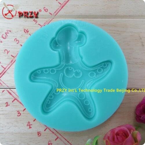 Starfish baby New style large wholesale hot sale chocolate silicon mold fondant Cake decoration mold (si219)