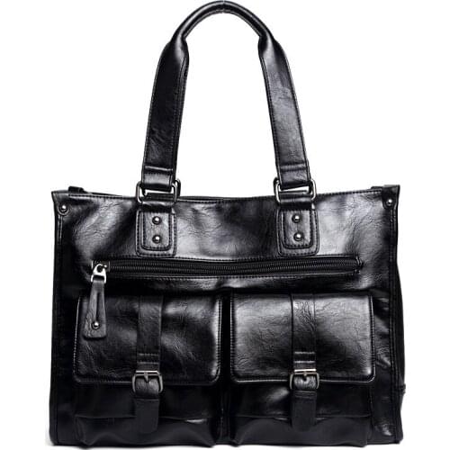 Men Business bag for men Multifunction Handbag Brand pu Leather Travel Tote bag male Large capacity laptop bags
