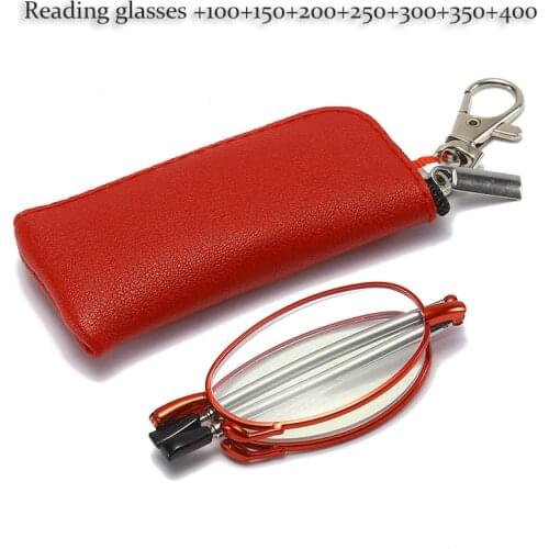 2021 New Anti-Blu-ray Reading Glasses Men Women Folding Foldable Reading Eyeglasses Metal Glasses with Original Box