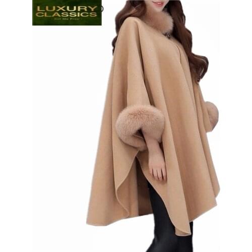 Autumn 2021 Womens Spring Wool Coat New Fashion Long Woolen Coat Female Elegant Cloak Jacket Sweet Fashion Clothes LWL691