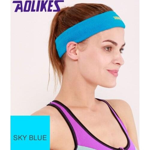 Women Men Outdoor Sports Running Sweat Headband Yoga Fitness Absorb Sweat Elastic Hairband Cycling Training Exercise Headwear