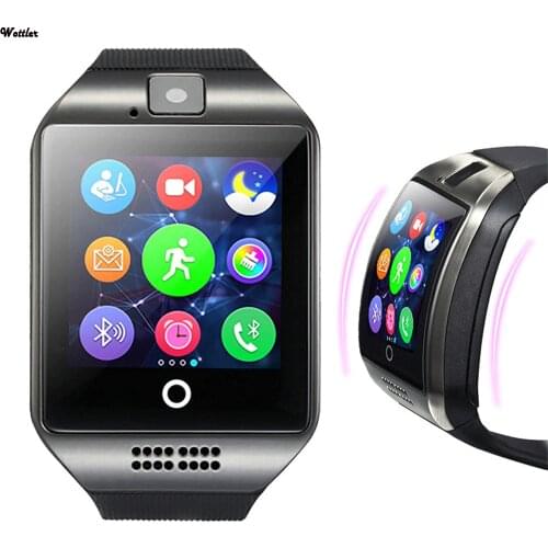 Q18 Touch Screen Bluetooth Smart Watch 2G GSM SIM Phone Call Support TF Card Camera Wrist Watches for iPhone PK DZ09 U8 T8 A1