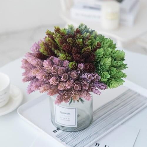 Succulent Green Plant Pineapple Grass Wedding Party Artifical Bouquet Artificial Handmade Fake Silk Flower Decoration Flower