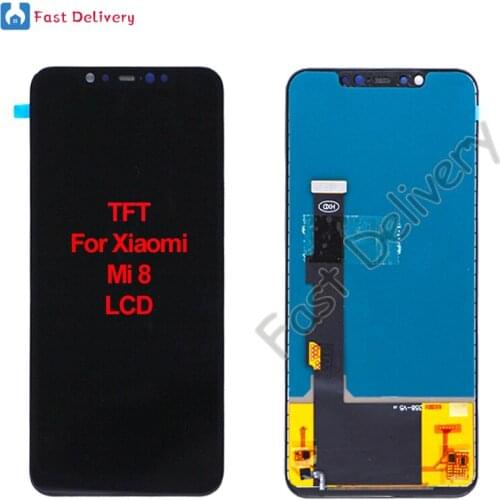 TFT For Xiaomi Mi 8 LCD Display Touch Screen Digitizer Assembly For Xiaomi 8 Mi8 lcd Replacement Accessory 100% Tested 6.21"