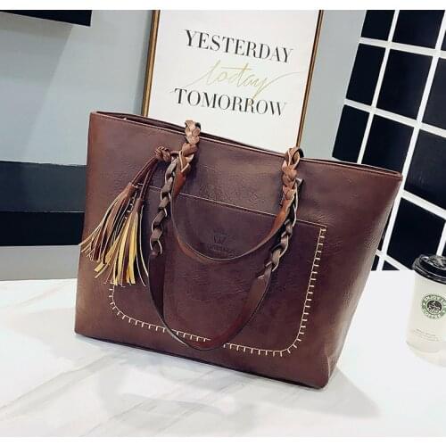 2021 Large Capacity Women Bags Shoulder Tote Bags Bolsos New Women Messenger Bags With Tassel Famous Designers Leather Hand Bags