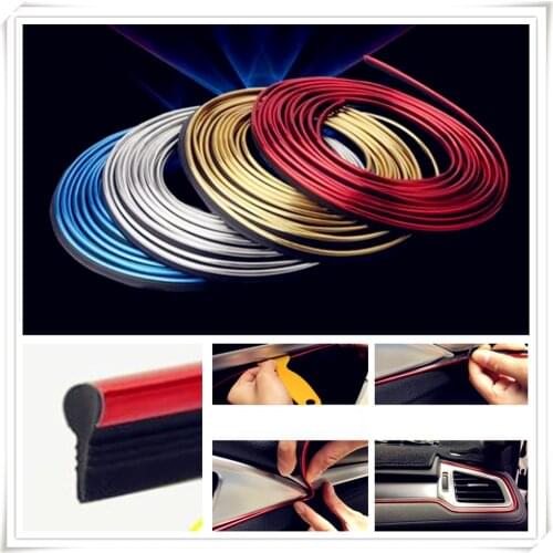 Car interior Decoration thread line Insert Strip Accessories for Volkswagen vw Touran 1.4 Fox 1.2 Touareg2 GolfA5 GT