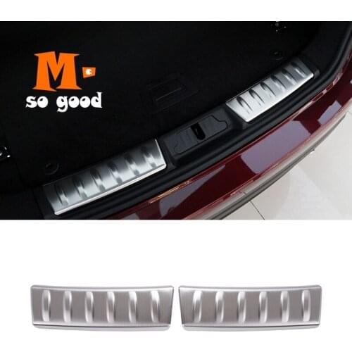 For Jaguar F-Pace Interior Stainless Steel 2016 2017 2018 Rear Bumper Protector Door Sill Plate Molding Cover Trim Accessories